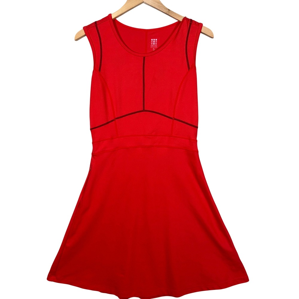 Title Nine Dress Small Orange Dream Dress Fit Flare Pickleball‎ Stretch Soft